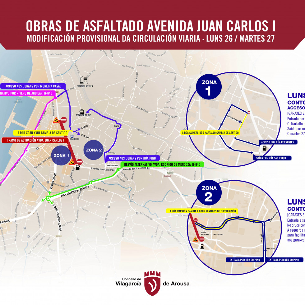Obras de asfaltado obligan a cerrar por completo al tráfico lunes y martes la avenida Juan Carlos I