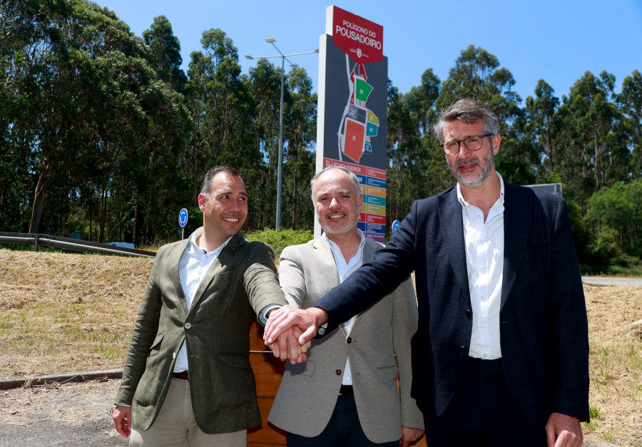 Zona Franca, Vilagarcía y Caldas firman el convenio para ampliar 200.000 metros de O Pousadoiro