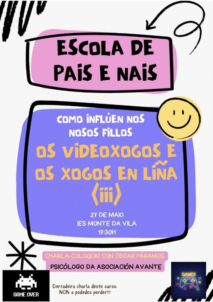 El IES Monte da Vila acoge una charla para madres y padres sobre la influencia de los videojuegos