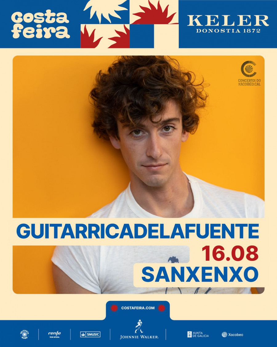 Nueva confirmación del Costa Feira: Guitarricadelafuente pisará Sanxenxo en agosto