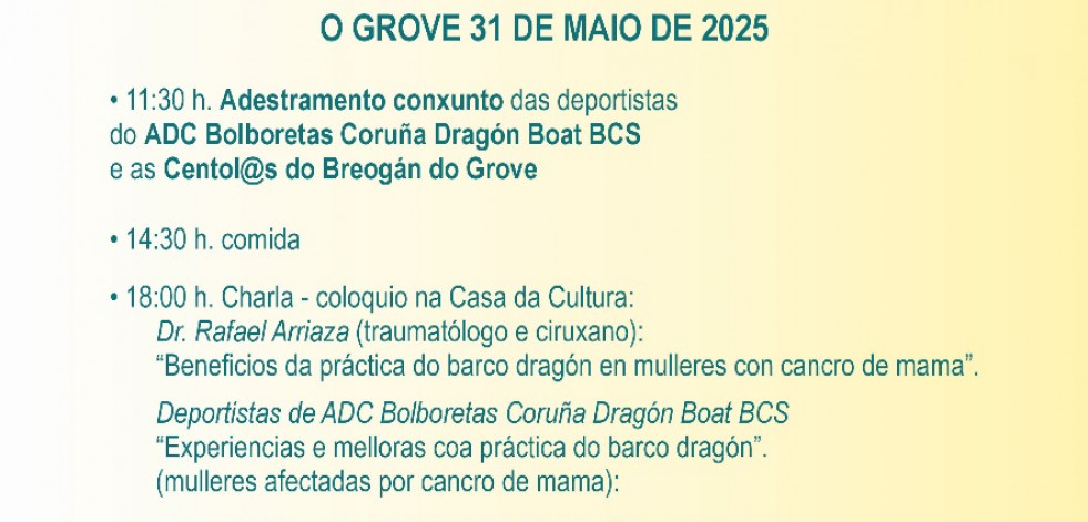 El Breogán prepara unas jornadas sobre los beneficios del Barco Dragón