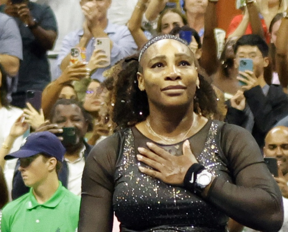 Serena Williams durante su despedida