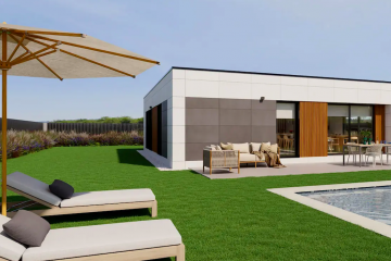 Una vivienda industrializada con estructura de acero y diseño contemporáneo, fabricada íntegramente en Galicia.