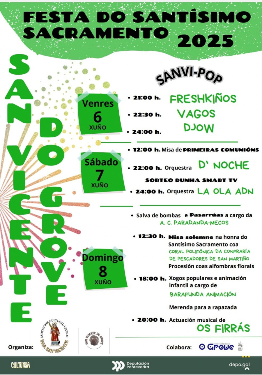 San Vicente celebra las fiestas del Santísimo Sacramento con un cartel musical con acento meco