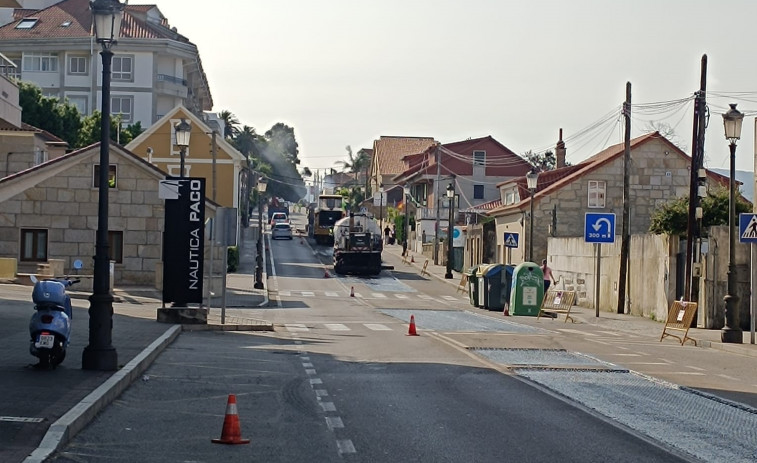 La Xunta mejora el firme desde el mirador de Palacios hasta la intersección con la calle Madrid en Sanxenxo