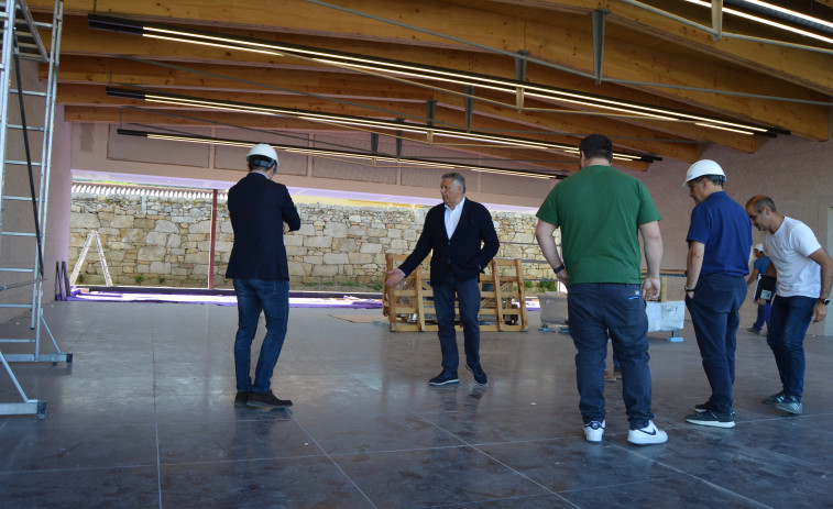 Los trabajos de la segunda fase del Pazo de Quintáns progresan en el nuevo espacio multifuncional