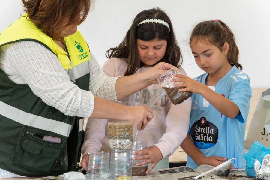 El Concello de Sanxenxo conciencia a los alumnos de O Cruceiro sobre el ahorro y la depuración del agua