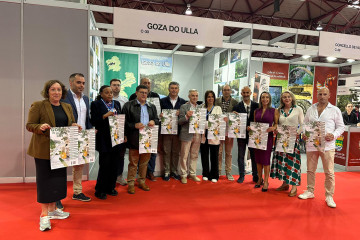 Representantes dos Concellos que forman Goza do Ulla na presentacion na Semana Verde de Silleda