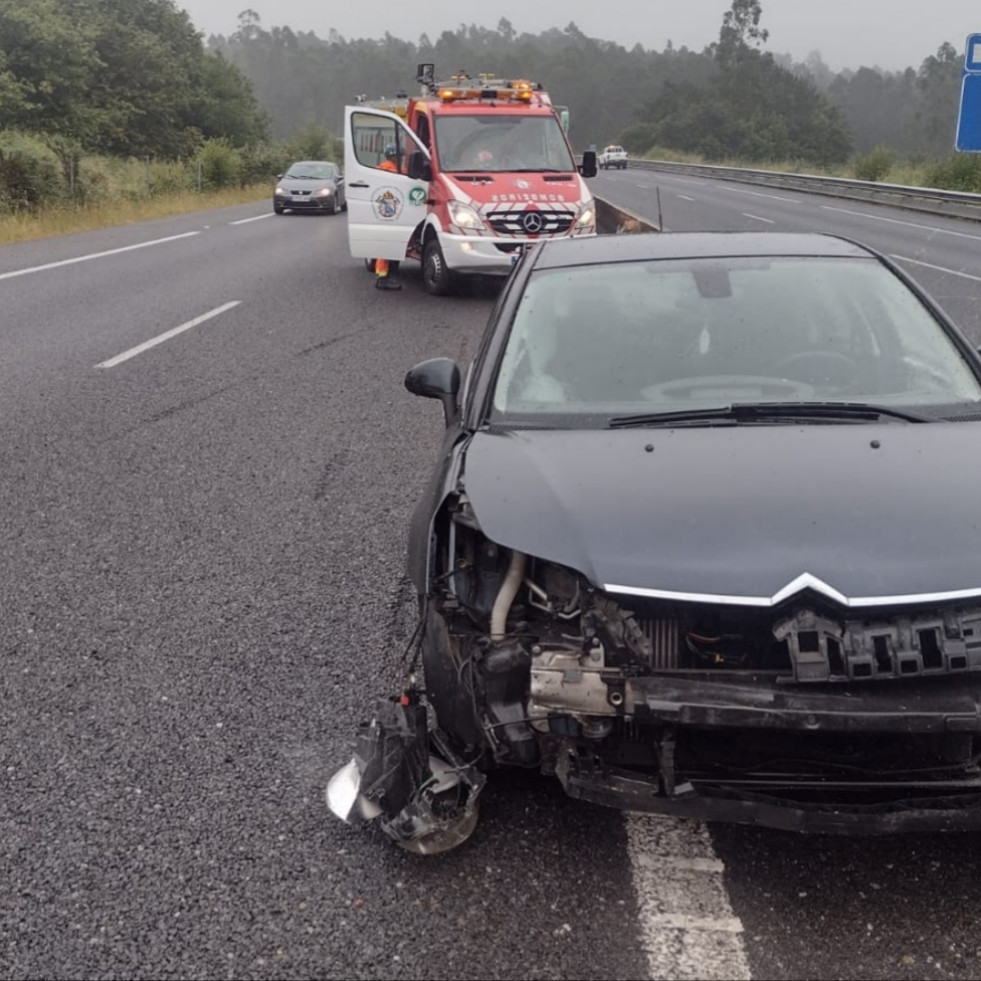 Herida una persona en un accidente de tráfico en la Autovía do Barbanza a su paso por Rianxo
