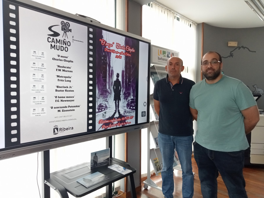 Seis playas de Ribeira acogerán este verano las proyecciones de media docena de grandes clásicos del cine mudo