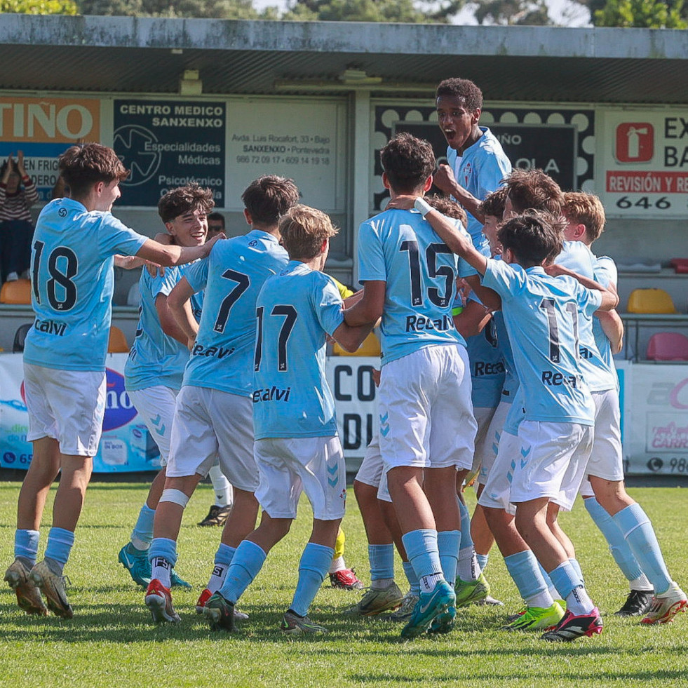 El Celta exhibe el talento de su cantera y gana en Ribadumia