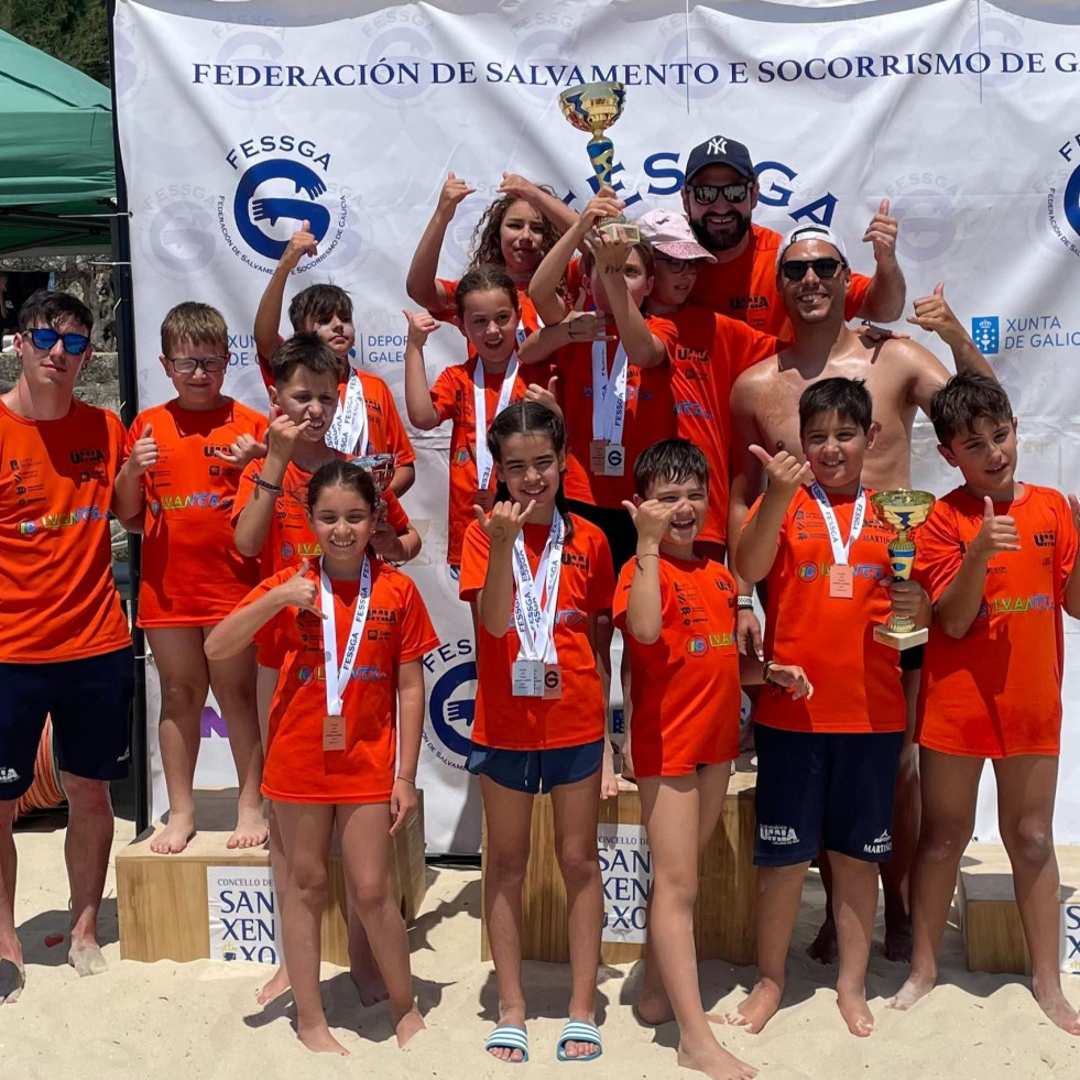 El Umia hace historia y logra el doblete gallego de playa en alevín e infantil