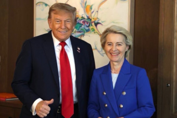 TrumpyVonderLeyenposandurantesuencuntroenlacumbredelG7