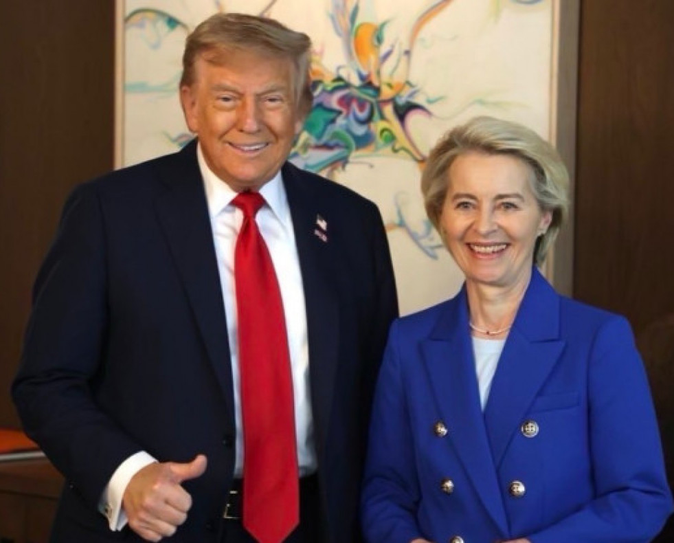 TrumpyVonderLeyenposandurantesuencuntroenlacumbredelG7