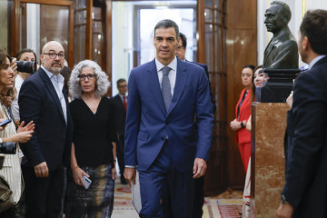 PedroSanchezrecorrelospasillosdelCongreso