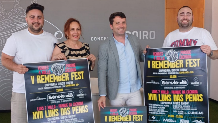 Peñas Boiro organiza la quinta edición del Remember Fest para la primera jornada de las Festas de Verán en la localidad
