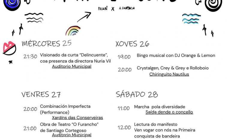 El colectivo Polari impulsa la Semana do Orgullo Mar e Cons en A Illa
