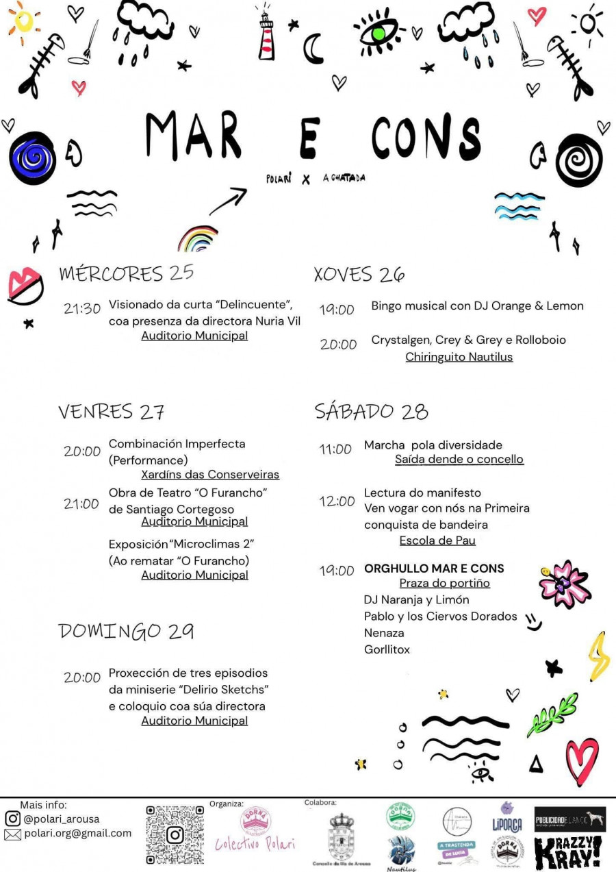 El colectivo Polari impulsa la Semana do Orgullo Mar e Cons en A Illa
