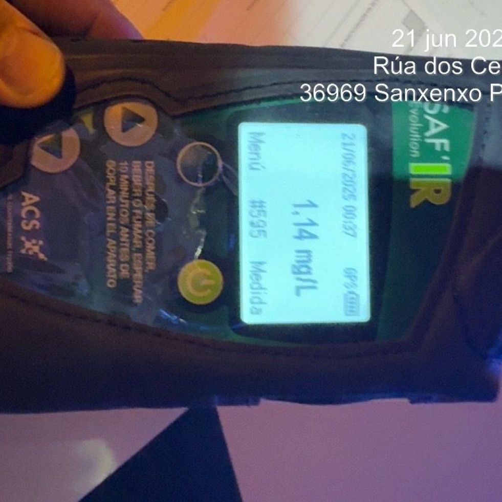Da positivo en alcohol tras darse a la fuga en Sanxenxo
