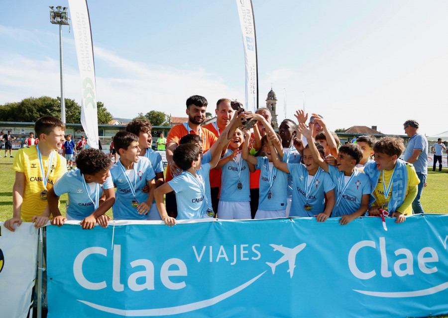 El Celta benjamín golea al Porto para redondear un brillante doblete en la Copa Ribadumia