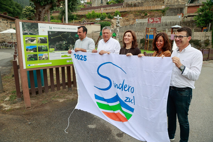 Sanxenxo iza la bandera en la senda de Aldariz y lidera en España