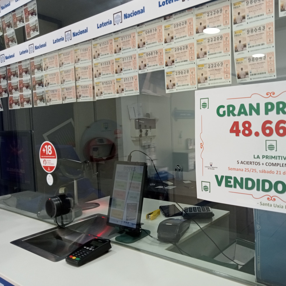 La Primitiva otorga un premio de segunda categoría a una vecina de Ribeira que juega siempre los mismos números