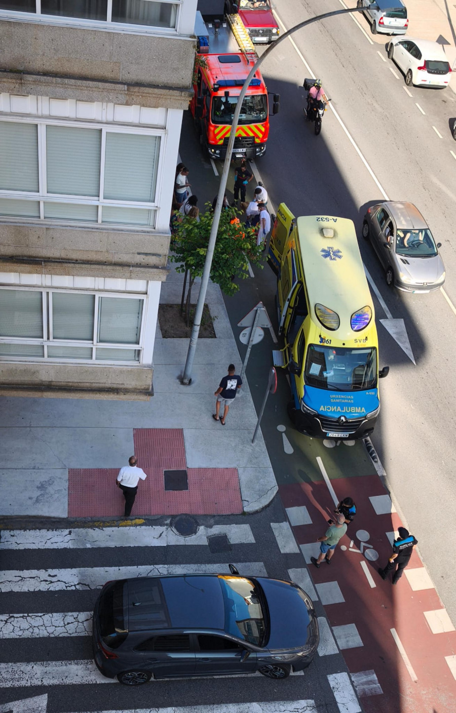Un herido en un accidente de patinete en Doutor Tourón