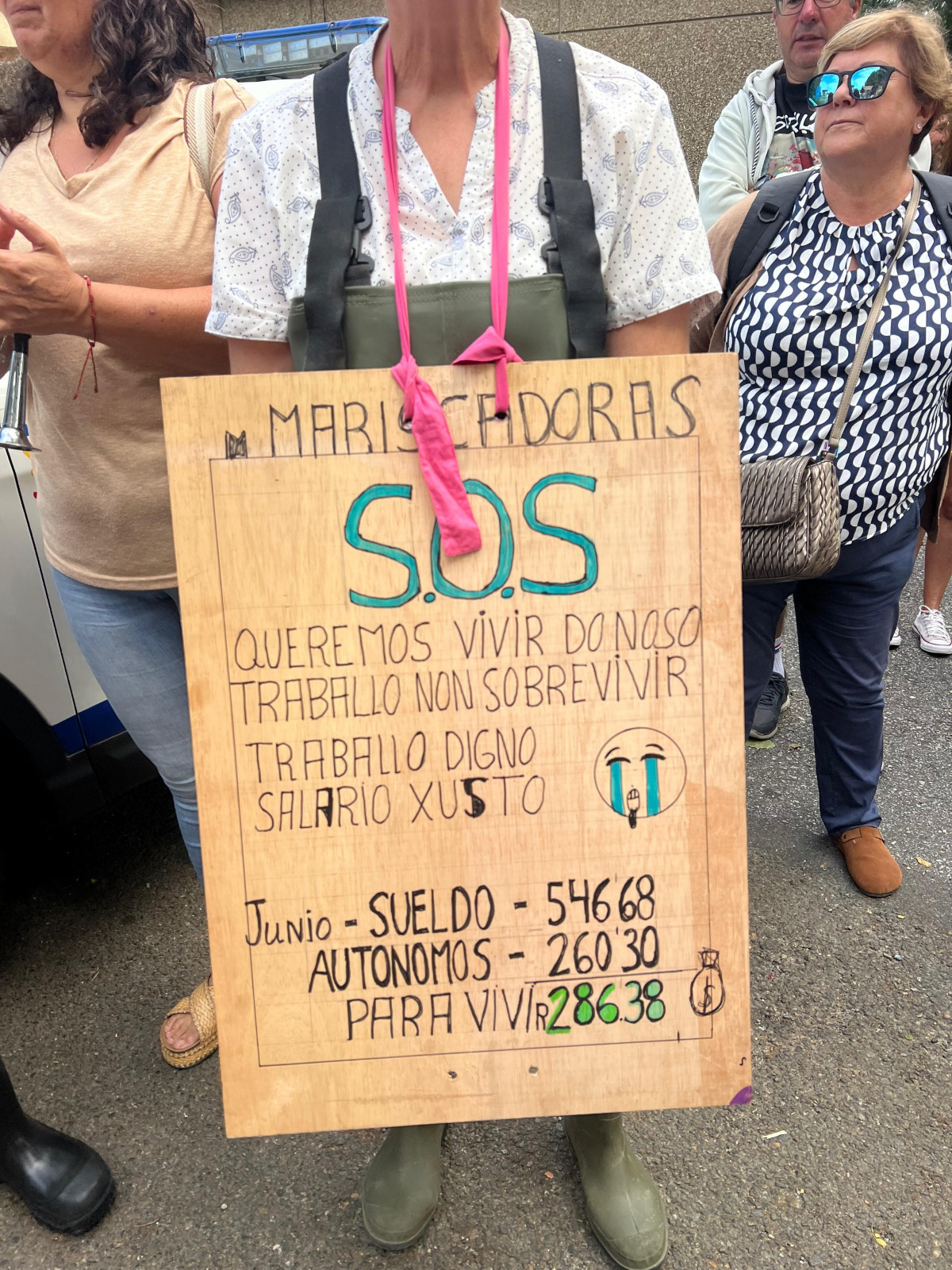 Manifestacion santiago mariscadoras o grove 1