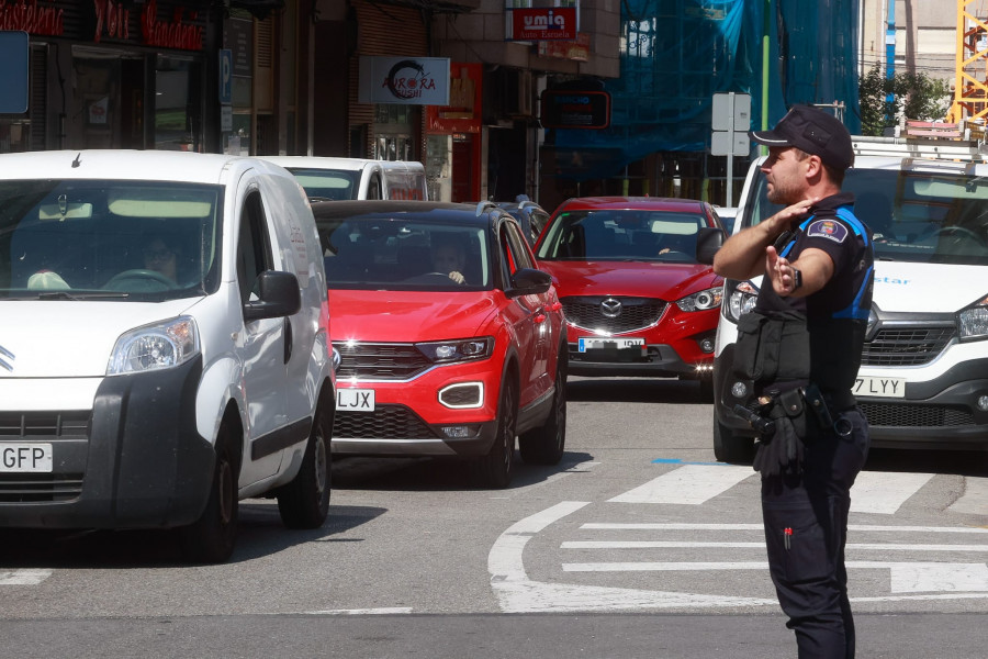 Atascos desesperantes en el centro de Vilagarcía