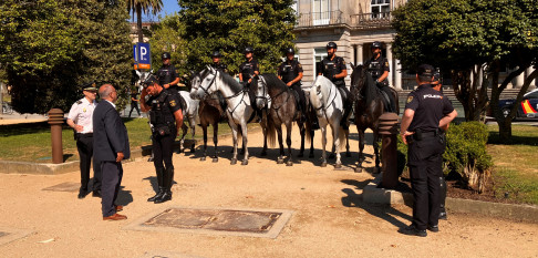 La Unidad de Caballería de la Policía Nacional colaborará en prevenir incendios y en el Camino