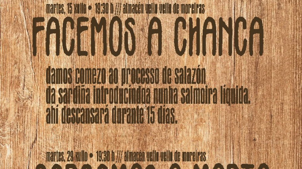 Amigos da Salgadeira de Moreiras realiza su habitual recreación de la salazón de la sardina