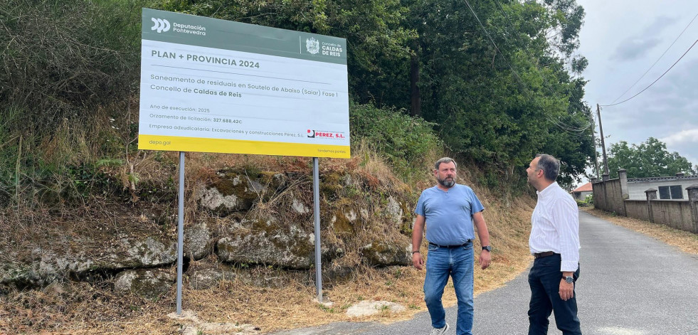 As obras do Concello de Caldas en Soutelo de Abaixo permitirán recoller as residuais e dirixilas á depuradora