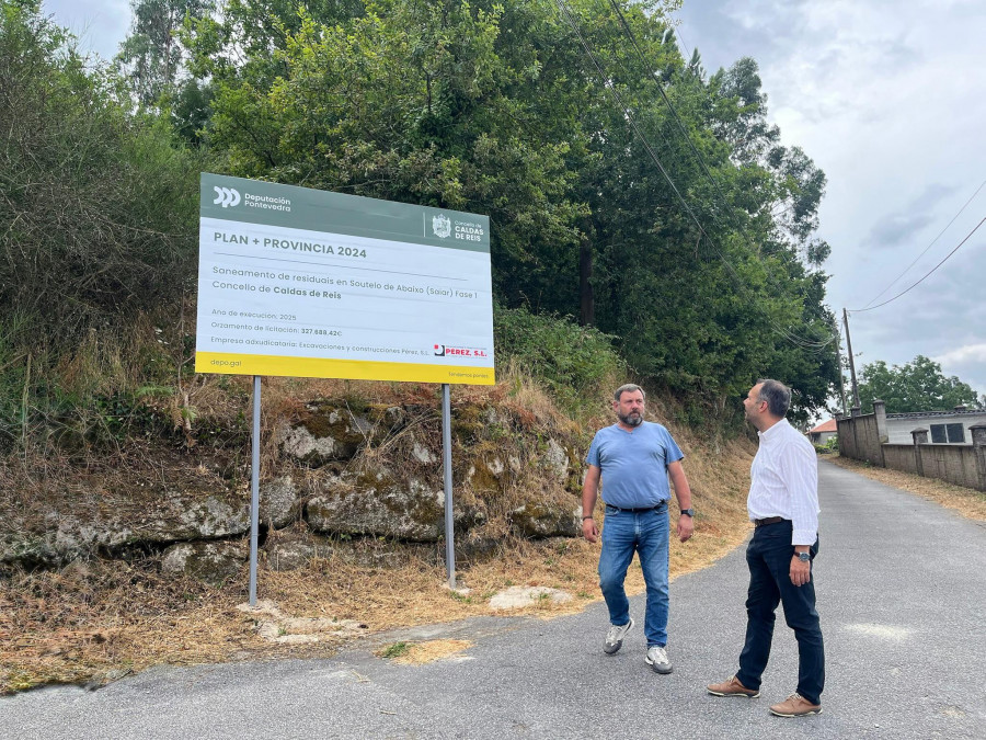 As obras do Concello de Caldas en Soutelo de Abaixo permitirán recoller as residuais e dirixilas á depuradora