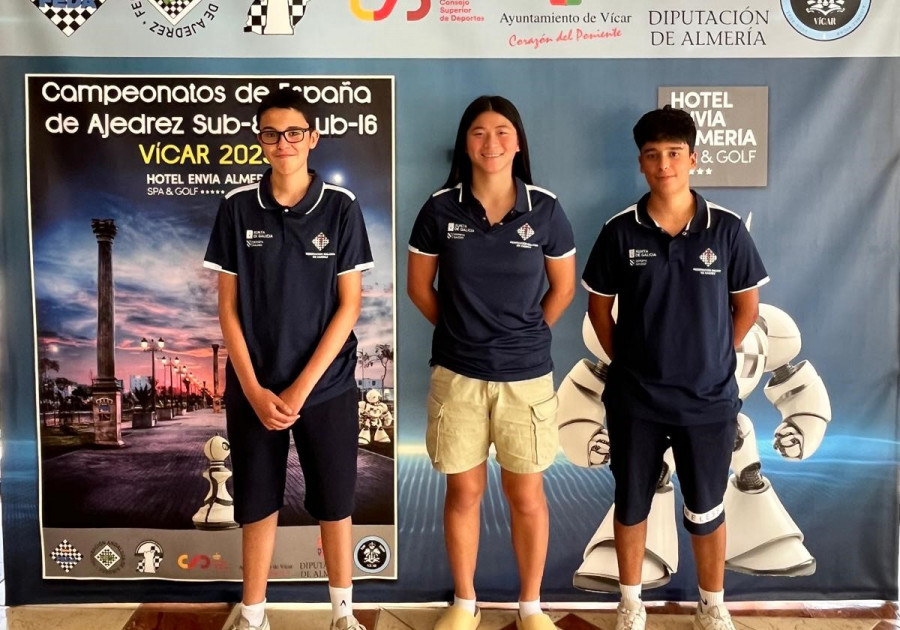 Tres ajedrecistas del CX Fontecarmoa disputan el Campeonato de España Sub 16 en Almería