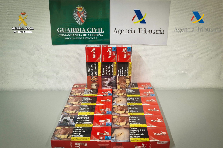 Interveñen en Santiago 150 caixas de tabaco con destino a Boiro que superaban o máximo permitido