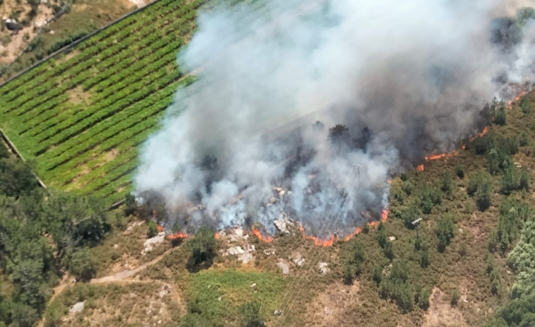 Rexistrado un gran incendio forestal que afectou a 1,58 hectáreas na parroquia de San Vicente do Grove