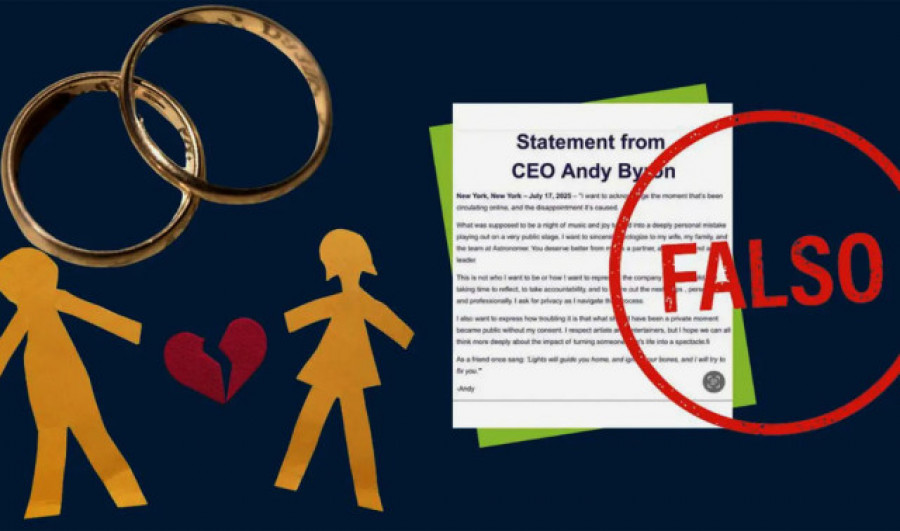 El falso comunicado del CEO de Astronomer tras ser pillado con otra mujer en el concierto de Coldplay