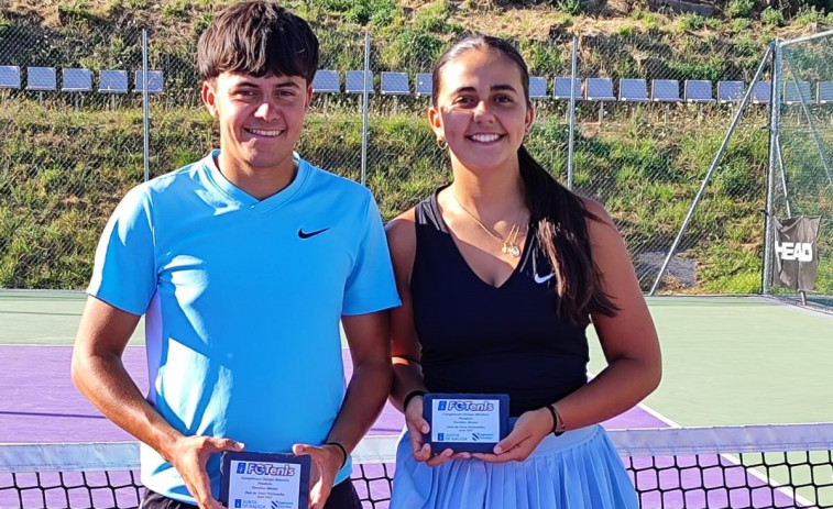 Los hermanos Couso, subcampeones gallegos de tenis