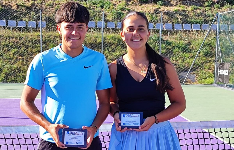 Los hermanos Couso, subcampeones gallegos de tenis