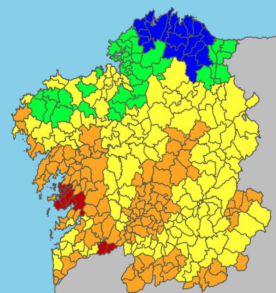 Alerta por riesgo extremo de incendio forestal en la zona de Arousa