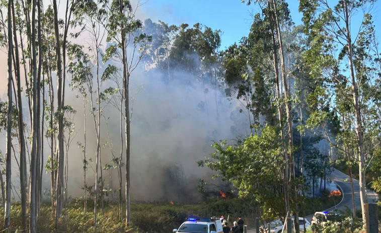 Extinguido el incendio forestal de Noalla tras más de 12 horas activo y 1,73 hectáreas afectadas