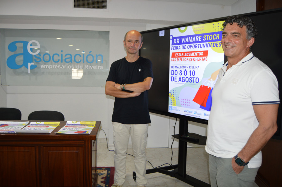 Veintiún negocios de Ribeira liquidarán sus existencias del 8 al 10 de agosto en la feria de oportunidades Viamare Stock
