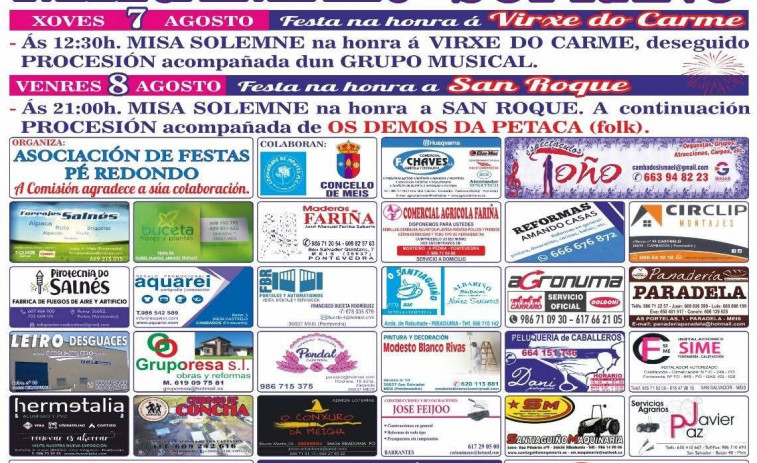 Meis celebra las fiestas del Divino Salvador sin tirada de fuegos por el riesgo de incendios