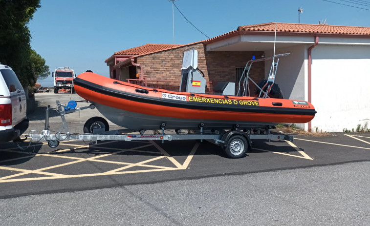 El Concello de O Grove presenta una nueva embarcación de refuerzo para las emergencias marítimas