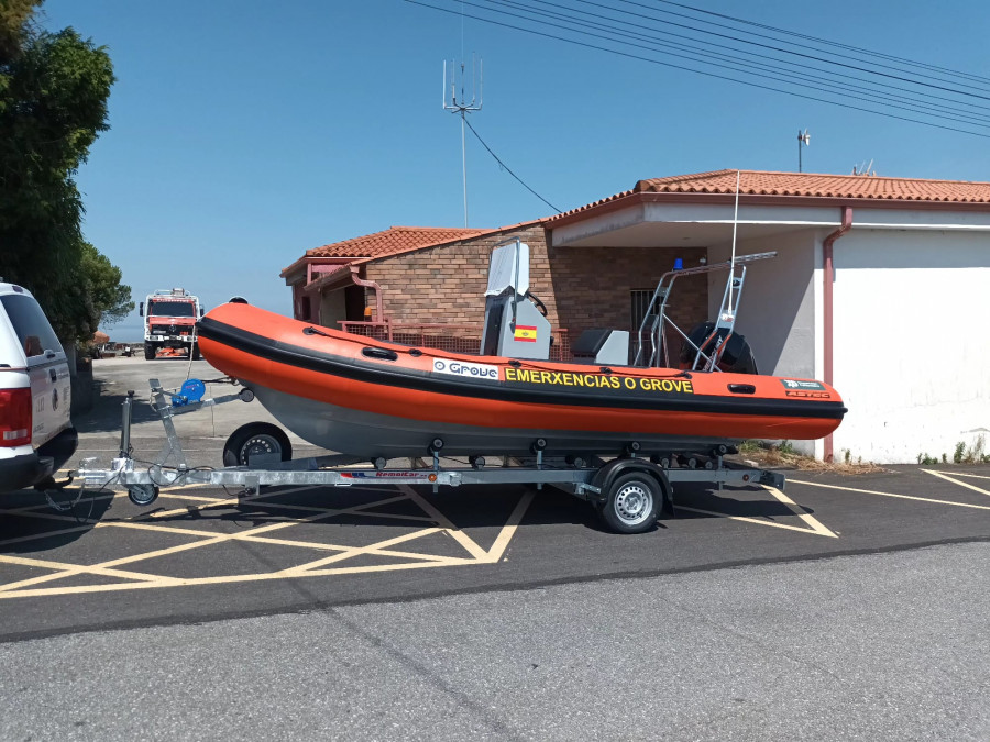 El Concello de O Grove presenta una nueva embarcación de refuerzo para las emergencias marítimas