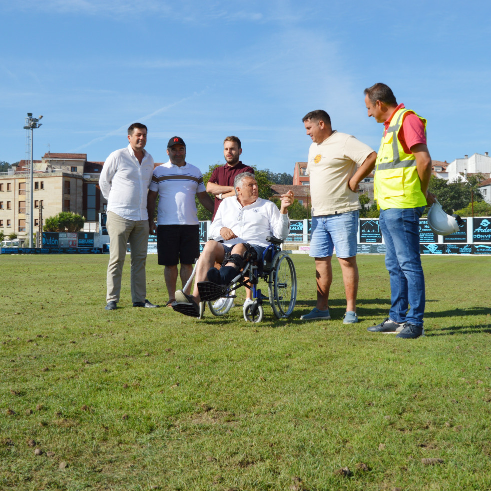 El Concello de Sanxenxo inicia en el campo de San Pedro la renovación de la iluminación