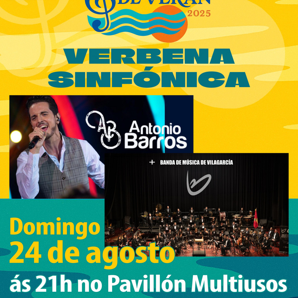 Antonio Barros y la Banda de Vilagarcía ofrecen una ‘verbena sinfónica” el domingo en Vilanova