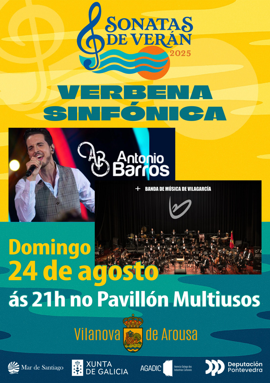 Antonio Barros y la Banda de Vilagarcía ofrecen una ‘verbena sinfónica” el domingo en Vilanova