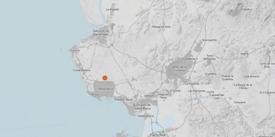 Registrado un terremoto de magnitud 3,4 en Rota sin daños ni heridos