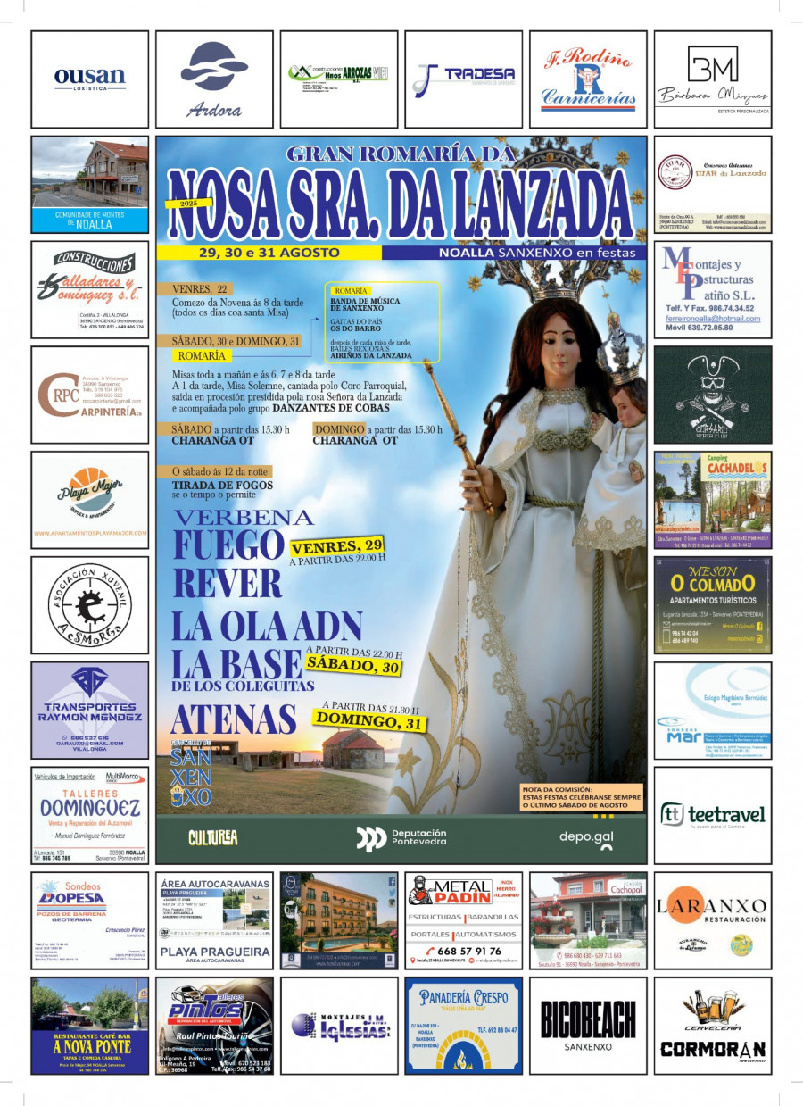 Sanxenxo despide el verano con tres días de fiesta por la Gran Romería da Nosa Señora da Lanzada